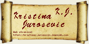 Kristina Jurošević vizit kartica